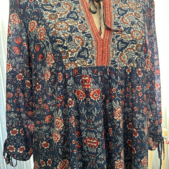 TOK blue and red floral maxi dress - Picture 4 of 7